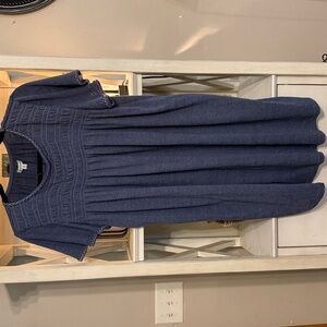 Navy Blue Short Sleeve Dress